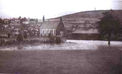 The Buccleuch Park during the flood of 1977