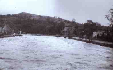 River Esk in flood 1977