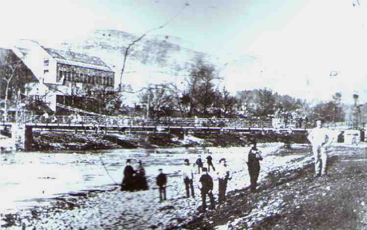 Boatford Suspension Bridge in 1878