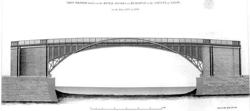 An elevation view of Buildwas bridge