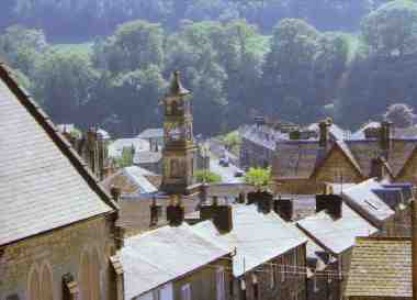 Looking over the rooftops of Langholm from Mount Hooley
