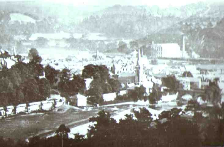 Langholm viewed from Castle Hill circa 1873