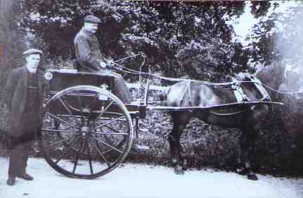 Geordie Roddick with his pony and trap 1910