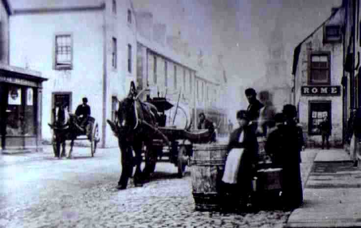 Langholm High Street in 1878 looking southwards