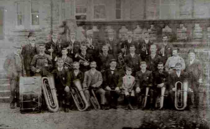 Langholm Town Band in 1912
