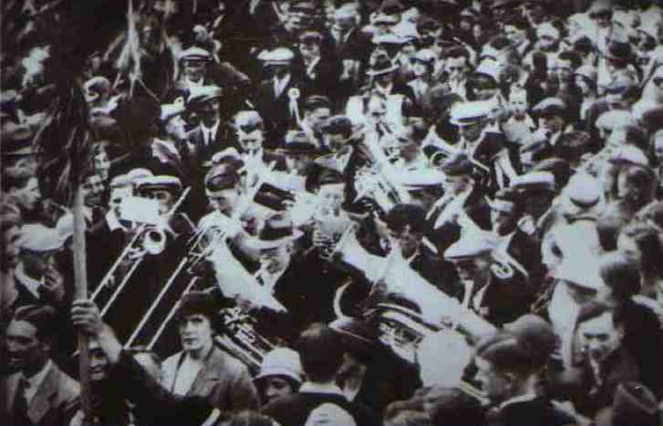 Langholm Town Band in 1933