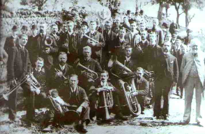 Members of Langholm Town Band circa 1880