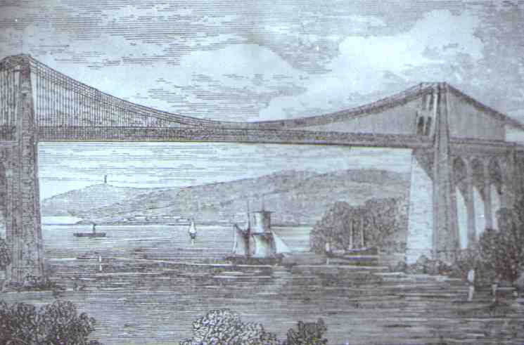 The Menai bridge built between 1819 and 1826