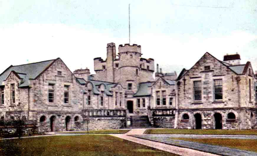 Rear view of Thomas Hope Hospital in the 1960s