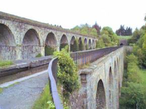 A view looking along the Chirk Aqueduct
