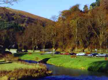 A view of the Kilngreen with Ewes bridge in the background 